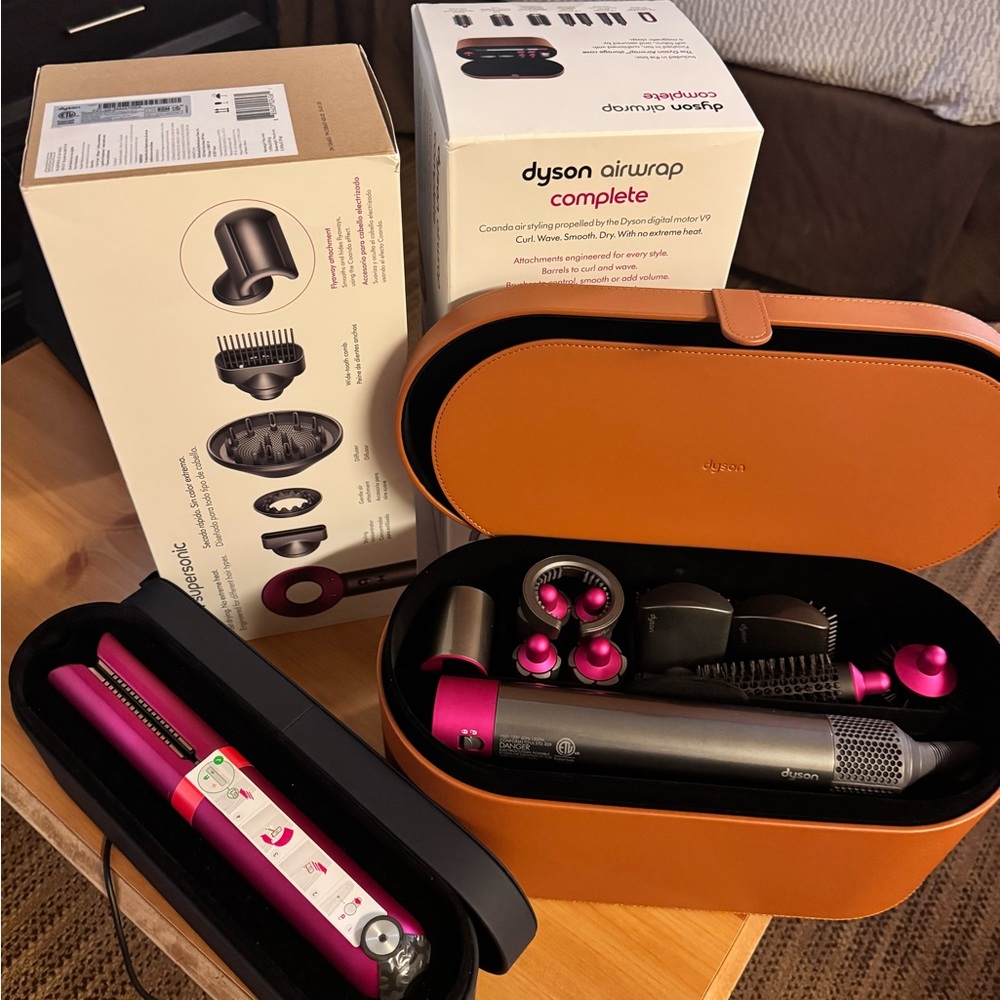 Dyson Airwrap Complete Hair Tool Set,  Corrale and SuperSonic - Pink and Grey